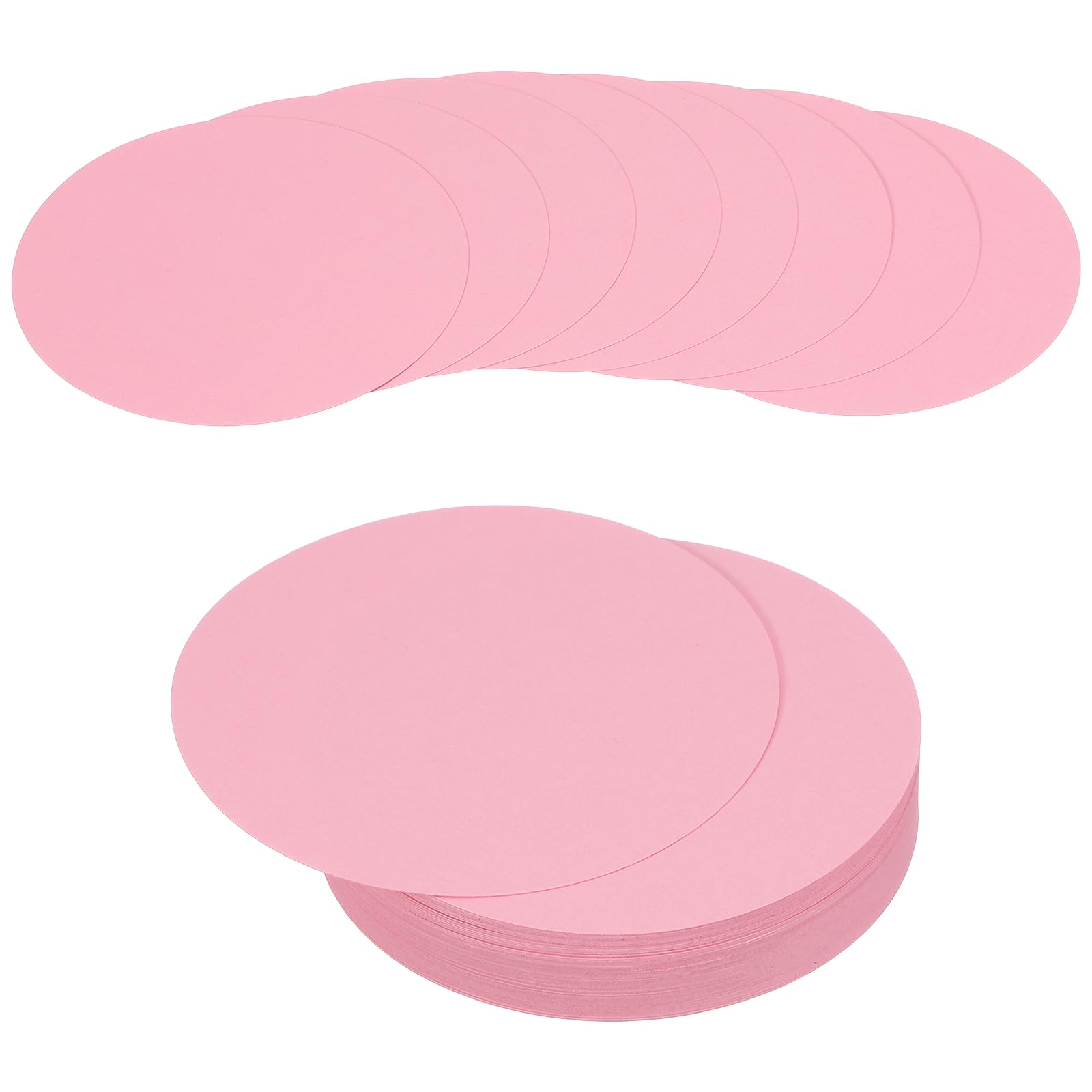 PATIKIL 72 Sheet Circle Card Stock, 4 Inch Round Cutouts Paper Thick Cardstock Coaster for DIY Craft Projects Printing Supplies Bulletin Board Decor, Pink