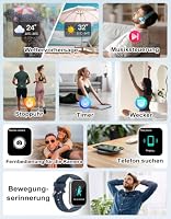 Smartwatch mit Telefonfunktion,Smartwatch für Damen Herren 1.85'' HD Screen – Ansicht 7