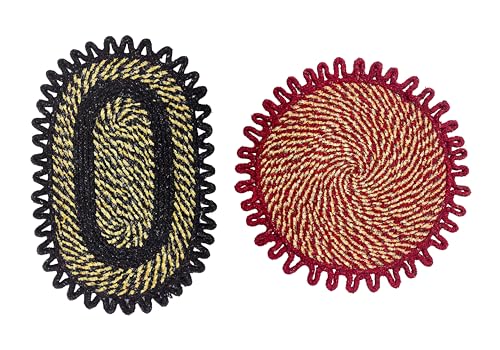 Image of Cotton Doormat for Home |Handmade Cotton Doormat | Quick Dry, Washable Door Mat for Home, Bathroom & Bedroom (Cofi-Red)