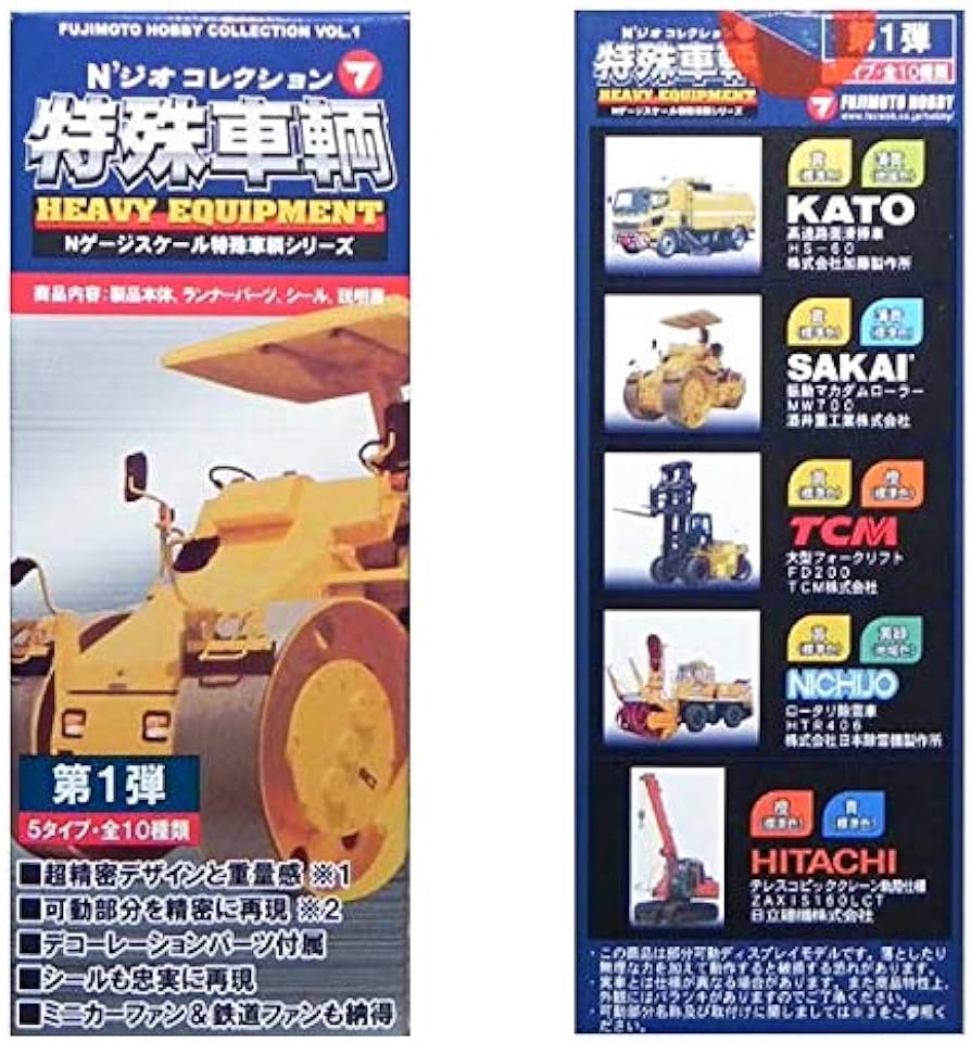 N ジオ コレクション 特殊車両 Nゲージスケール特殊車両シリーズ 第1弾 (10入BOX) wyw801m Amazon | N ジオ コレクション 特殊車両 Nゲージスケール特殊