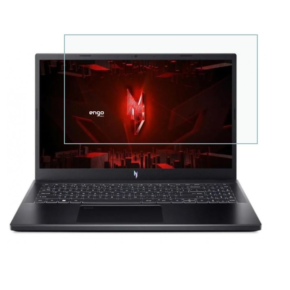 Engo Acer Nitro V 15 15.6 İnç İle Uyumlu Ekran Koruyucu Notebook, 9H Temperli Kırılmaz Esnek Nano Cam, Çizilmeye Ve Darbeye Dayanıklı Laptop Koruma, HD Şeffaf