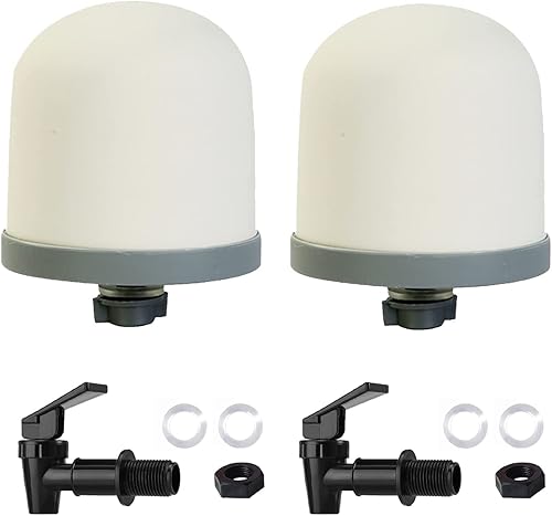 HUI NING - Kit de filtro de agua y grifo de cúpula de cerámica de repuesto para encimera, cubo de agua doméstico, sistemas de filtración de