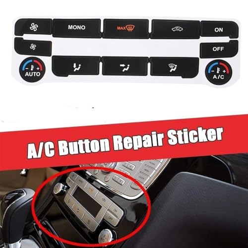 Autocollant argenté boutons de climatisation de voiture pour S-Max Mondeo intérieur