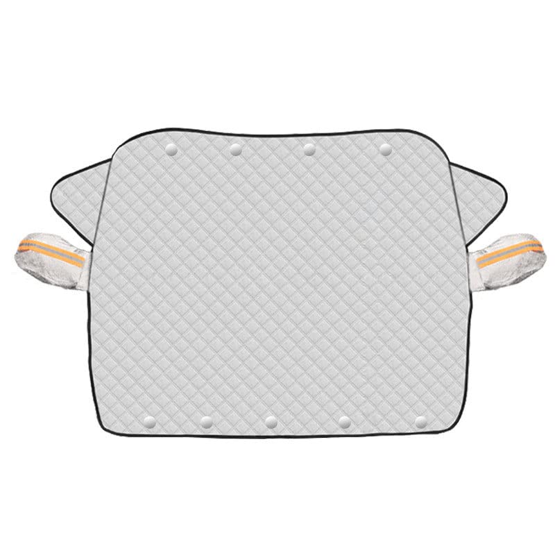 Car Windshield Cover for Ice and Snow - Windproof Sunshade Cover Protection for UV Frost Wiper & Mirror Protector - Large Thickened with Reflective Strip 9 Magnets - L:170cm x W:143cm，Compact MPV/SUV