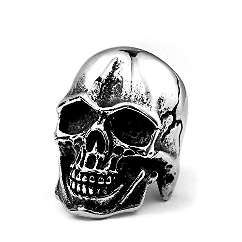 Image of Genuine Stainless Steel Ring Jewelry for Men Fashion Punk Biker Skull Rings
