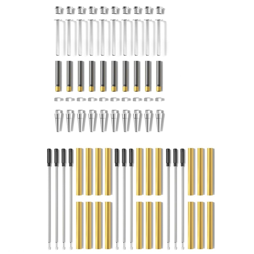 Ijsdnvjndx As Shown Slimline Woodturning Pen Kit- Silver Set For Lathe Turning Handmade Gifts,And Custom Writing Tools