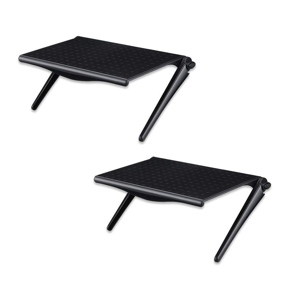 Zueyen 2 Pieces TV Top Shelf Screen Shelf Adjustable Monitor Top Shelf TV Top Storage Bracket Computer Screen Shelf for Cellphone Stand, Media Boxes, Game Console, Router and Home