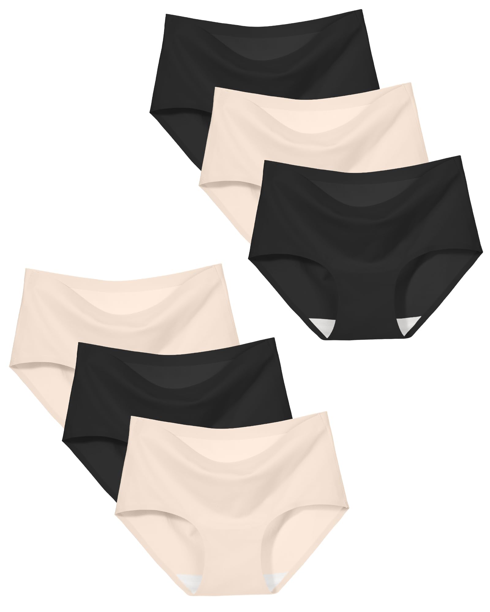 SALIA GIRL Seamless Teen Girls Underwear 10-14, Soft Stretch Mid-Rise Briefs Full-Coverage Big Girls Panties Pack of 6 — view 8