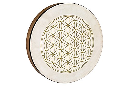 Sonic Energy Handtrommel Lebensblume – 40,6 cm – Schamanische Rahmentrommel mit Ziegenfell – Für Meditation, Klangreisen, Percussion (HD16WB-FOL)
