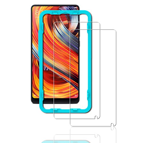 Ibywind Protector de Pantalla para Mi Mix 2 [2 Piezas],Atrás Pegatina Protectora Fibra de Carbono,Incluyendo Kit de instalación fácil