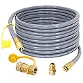 36 Feet 1/2-Inch Natural Gas Hose with Quick Connect Fitting for BBQ, Grill, Pizza Oven, Patio Heater and More NG Appliance, Propane to Natural Gas Conversion Kit - CSA Certified