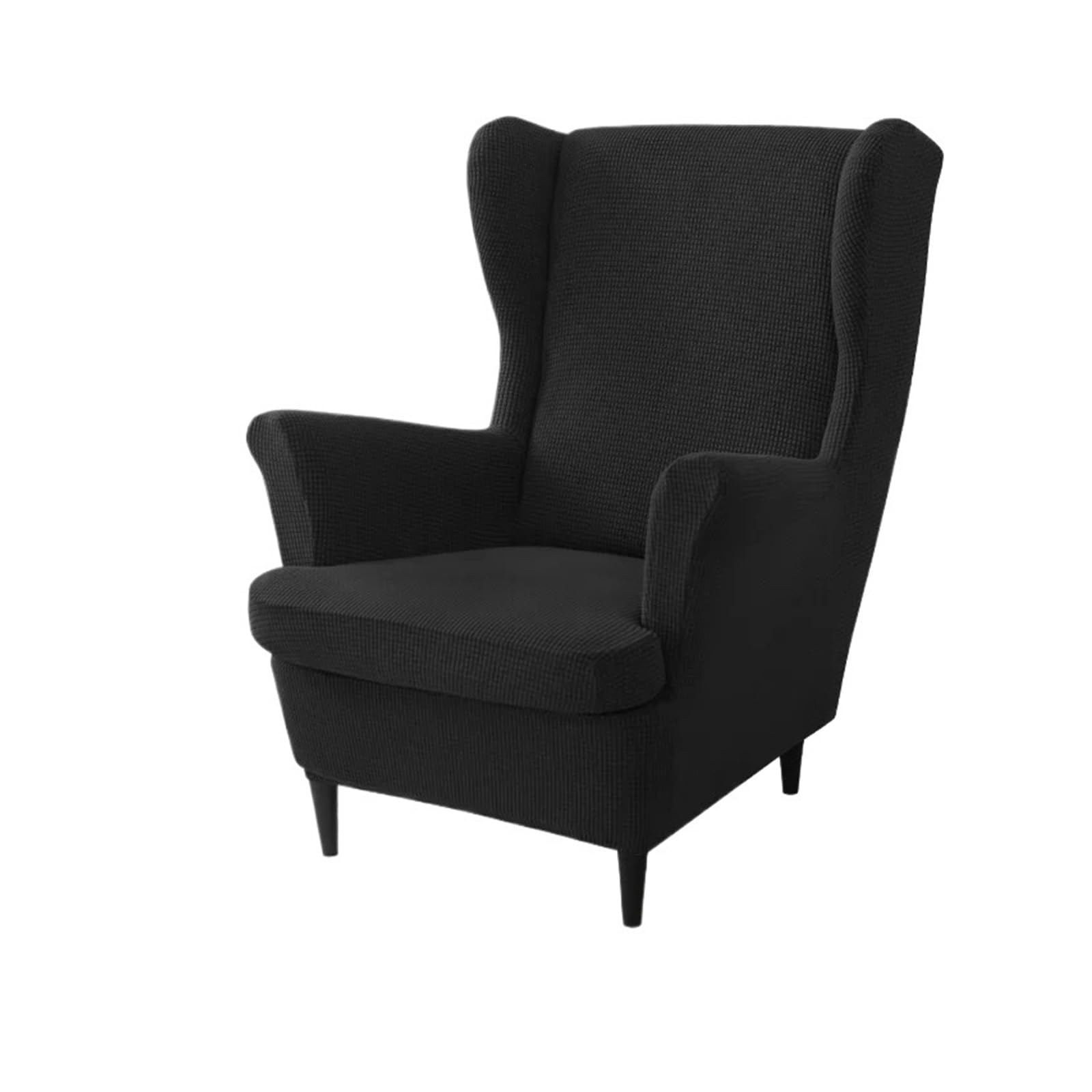 GCYEIDMA Wing Chair Slipcover 1PC Wing Chair Cover High Back Armchair Covers Non Slip Sofa Slipcovers with Seat Cushion Ottoman(A17 Wingchair Cover)