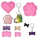 Hundemarke Silikonform,Handgefertigte Schlüsselbund Silikonform,Harz Form,4 Stück Hundemarke Schlüsselbund Silikonform,Hundeknochen Förmige Silikon Form,Resin Schlüsselanhänger,Harz Silikonformen