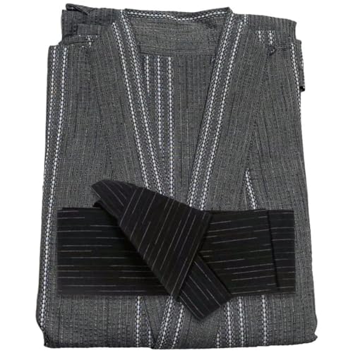 Yukata japonesa para hombre con cinturón de baño ajustable 2