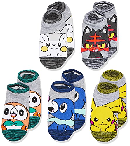 Pokemon Boys 5 Pack No Show Socks
