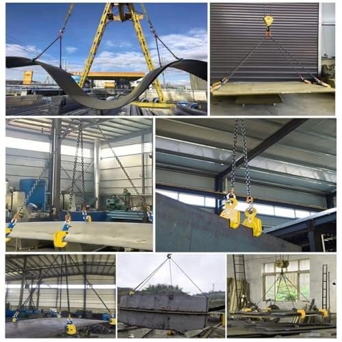 Zaciski do podnoszenia, pionowy zacisk płytowy, 1-5 ton zacisk do podnoszenia blachy stalowej, otwór szczęki do 5 cm, do podnoszenia i transportu ciężkich (3T)