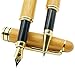 AIVN Natural Handcrafted Bamboo Fountain Pen and Ball Point Pen Duo Gift Set for Signature Calligraphy