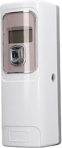 Qiilu Difusor automático y dispensador de ambientador en aerosol, montado en la pared o independiente con liberación de fragancia programada para