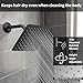 KATAIS 16X26 inch Matte Black Shower System with Body Jets, Ceiling Mount Raindall Shower Head and 8 inch Wall Mount Shower Head, 4 Way Temperature Digital Display Shower Faucet Set