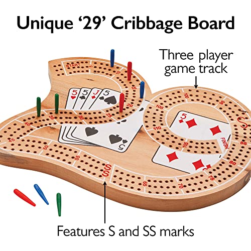 Juego de Mesa 29 Cribbage Clásico de Madera miniatura 4