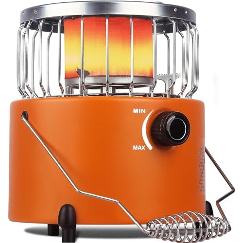 2 in 1 Portable Propane Heater & Stove Pro,Outdoor Camping Gas Stove Camp for Ice Fishing Backpacking Hiking Hunting Survival Emergency（9,000 BTU）