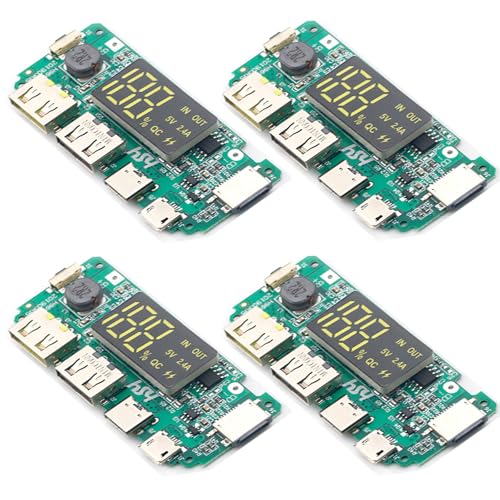 Power Bank Board 18650 Dual USB 5 V 2,4 A, modulo mobile 18650 al litio con sovraccarico, protezione da cortocircuito, scheda USB fai da te