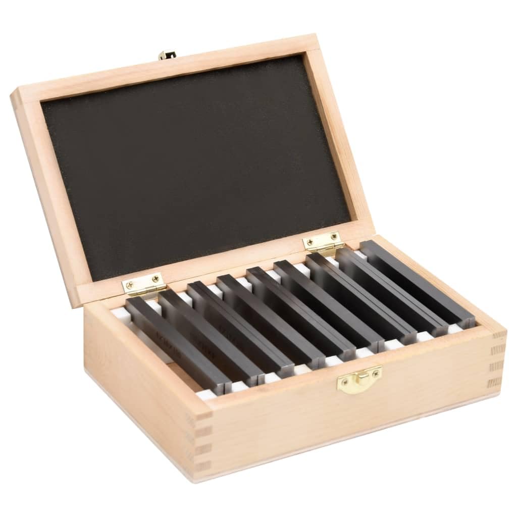 vidaXL Parallel Pads Set - 18 pcs Durable Steel Blocks for Vice, Lathe and Milling Machine Applications | Range 10-42 mm - Silver'