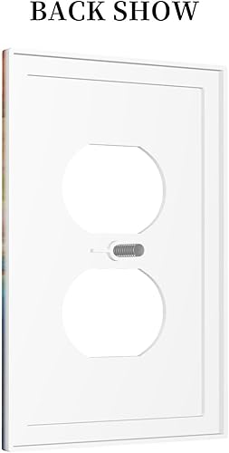 Miniatura 4 de Cubiertas de salida iridiscentes abstractas coloridas nubes dúplex de 1 cuadrilla, placa de cubierta de interruptor de luz arco iris, placas