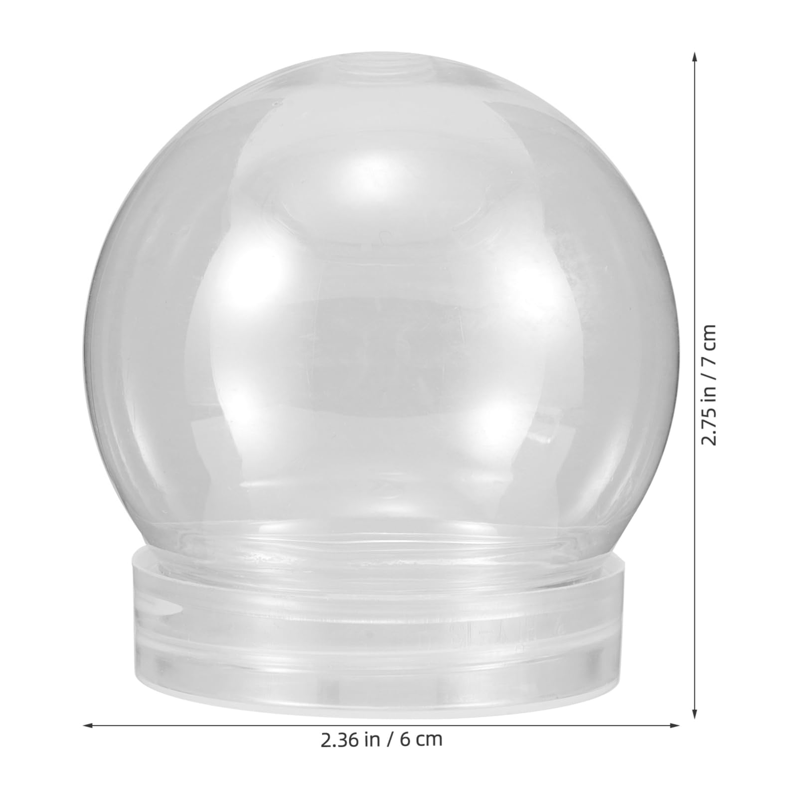 10 Pieces DIY Snow Globe, 2.7 Inch Clear PET Plastic Christmas Water Globes with Screw Off Cap for DIY Crafts Christmas Decoration - Image 3