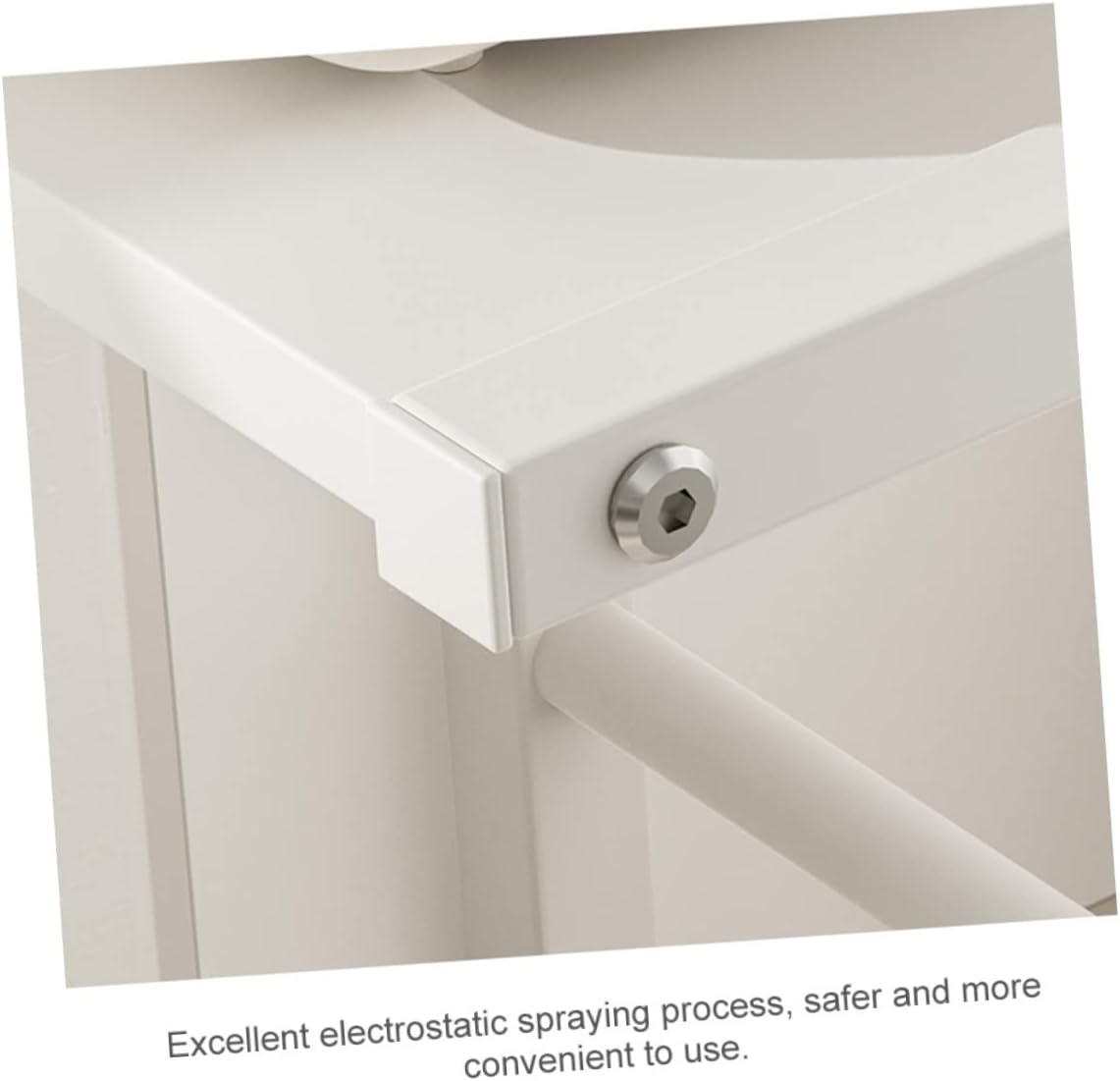 Metal Oven Stand Microwave Holder Space Saving Kitchen Organizer for Oven and Air Fryer Sturdy Countertop Storage White Color