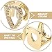 Healeved Gold Tooth Cap Set 2Pcs Heart Hollow Design Dental Grills for Front Teeth Fashion Jewelry Accessories