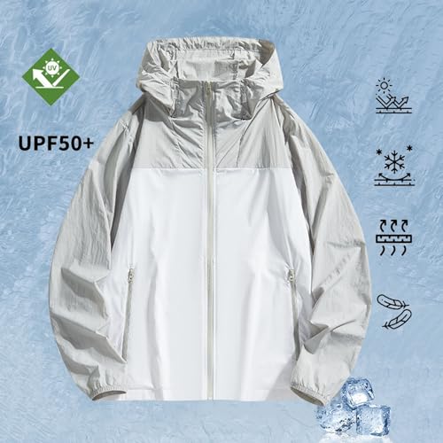 Mens UPF 50+ Sun Protection Shirts Hooded Long Sleeve SPF Quick Dry for Fishing Hiking and Outdoor Casual Daily Shirt2