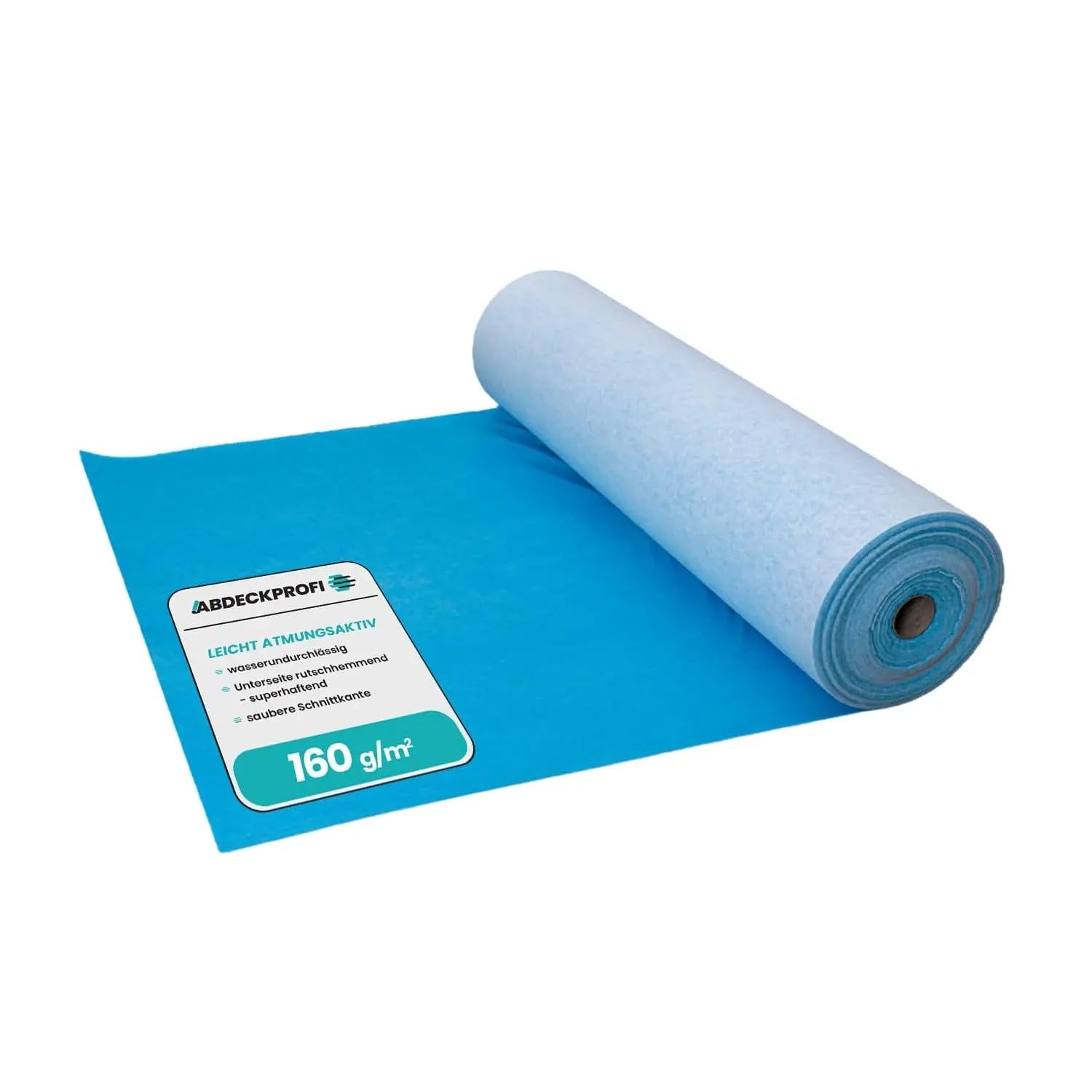 Abdeckvlies selbstklebend – 160g/m² - 0.65m x 50m (32,5m²) | Leicht Atmungsaktiv ca.70g/m² 24h I Renovierungsvlies, Malervlies, Abdeckvlies selbsthaftend, Treppenvlies