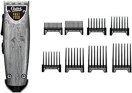 Oster Prof Drift-Wood Fast Feed Professional Clipper and 8-pc Comb Guides