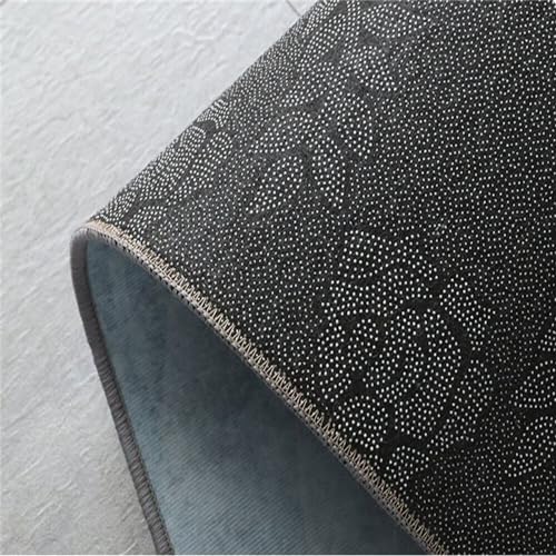 Tapis grande taille salon 200x280cm noir moderne et antidérapant - 7