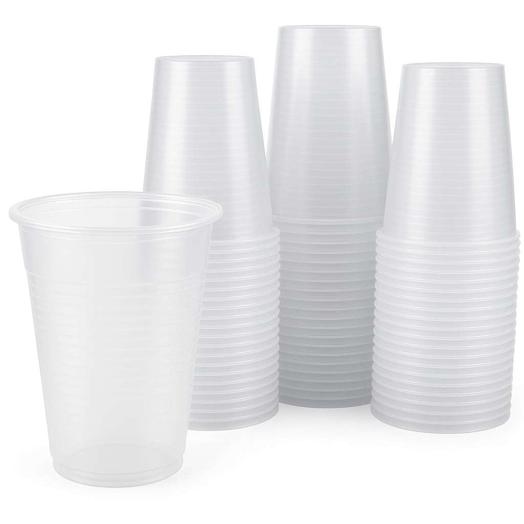 TG-GENT Transparente Plastikbecher 0,2l - 3000 Stück | Ideal als Trinkbecher Einweg für Party & mehr | Plastikbecher 200ml für Kaltgetränke | Partybecher, Einmalbecher & Becher Einweg für unterwegs