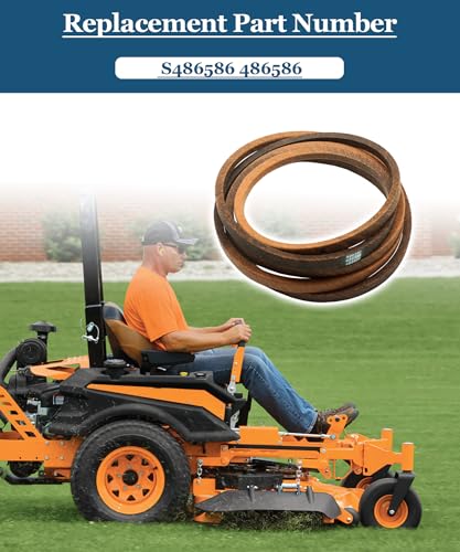 Image of S486586 486586 Lawn Mower Deck Drive Belt Fits for Scag SVRII-61V-25FX,26CV-EFI,29CV-EFI,31CV-EFI,31FX,37BV-EFI,38CV-EFI,38FX-EFI,40BV-EFI 61 inch Stand-On Mower