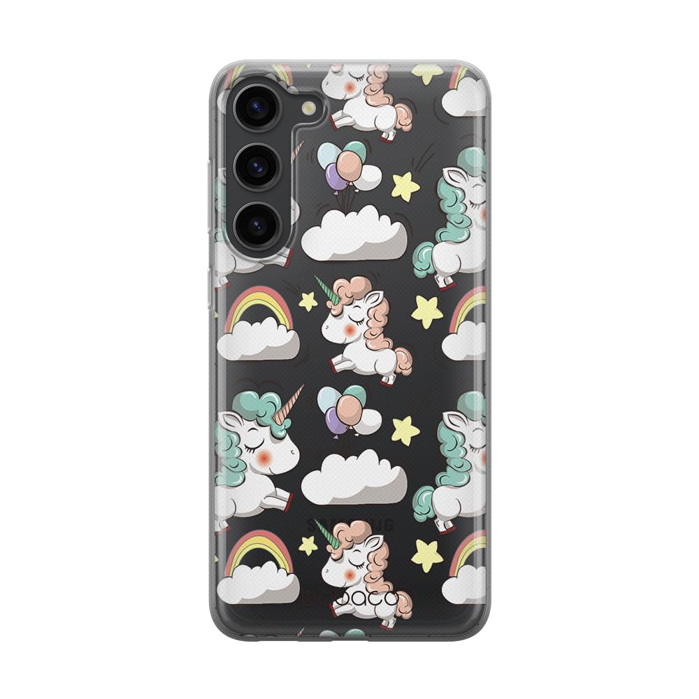 Babaco ERT GROUP mobile phone case for Samsung S23 PLUS original and officially Licensed pattern Unicorn 001 optimally adapted to the shape of the mobile phone, partially transparent