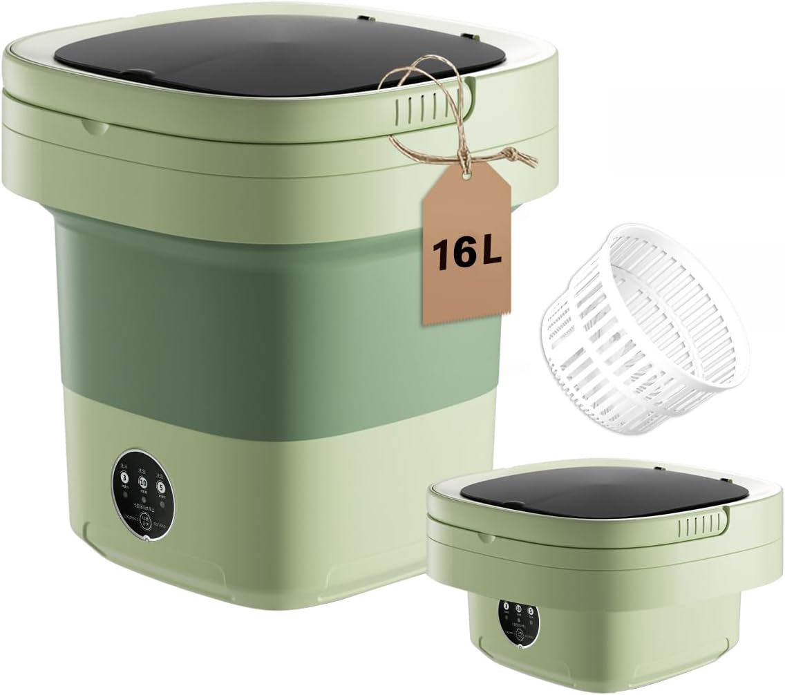 13L Large-Capacity Portable Washing Machine, One-Touch Operated Portable Washer for Baby Clothes and Small Items, Quiet and Noise-Free Design Mini Washing Machine for Apartments