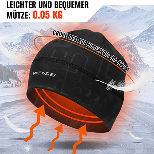 Image of HASAGEI Skull Caps Beanies for Men & Women, Elastic Thermal Running Hat, Windproof Cycling Cap Helmet Liner Soft Beanie Hat