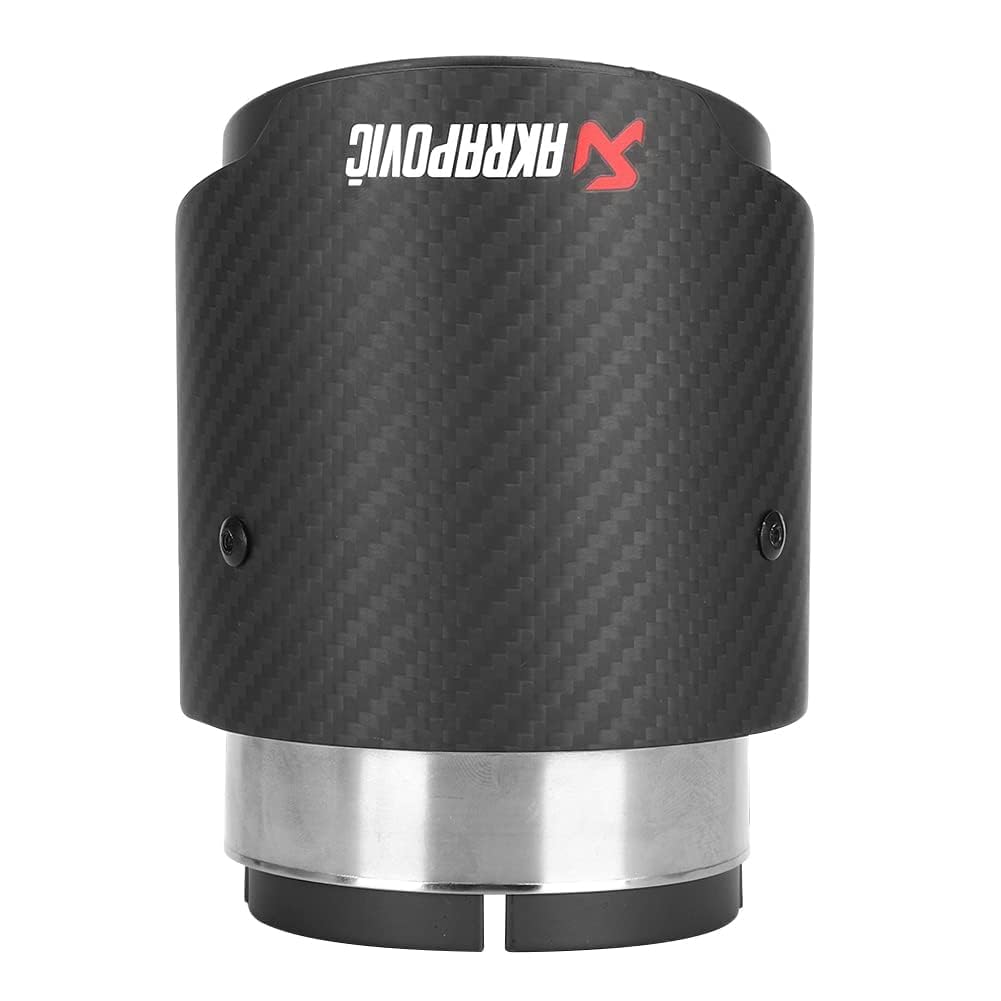Garganta de Cola, Fibra de Carbono Entrada de 80 Mm Salida de 101 Mm Garganta de Cola Reemplazo de Punta de Tubo de Escape Mate de Lado Recto para CX5 CX4 (Todo negro mate)