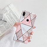CASE --460 JAWSEU Funda Compatible con Note 7, Brillante Marmol Diseño Carcasa Slim Suave TPU Silicona Gel Goma Bumper Funda Ultra Delgado Completa Antigolpes Protectora Cubierta Case,Rosa-3
