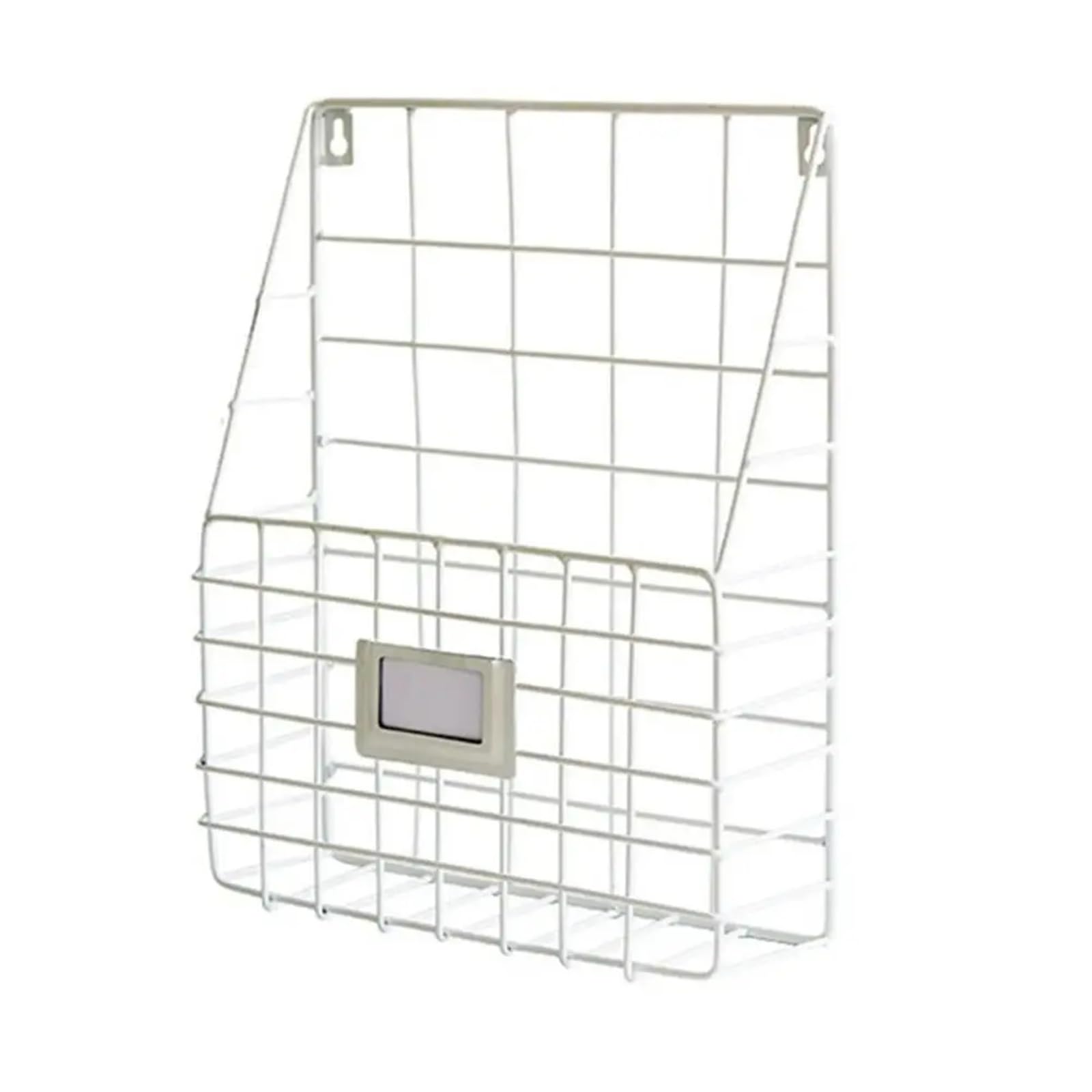 LOVSSU Newspaper Rack Easy To Install Magazine File Holder Useful Wall Mounted Handle Mail Organizer Metal Mesh Lightweight Foyer Storage Shelf Home(White)