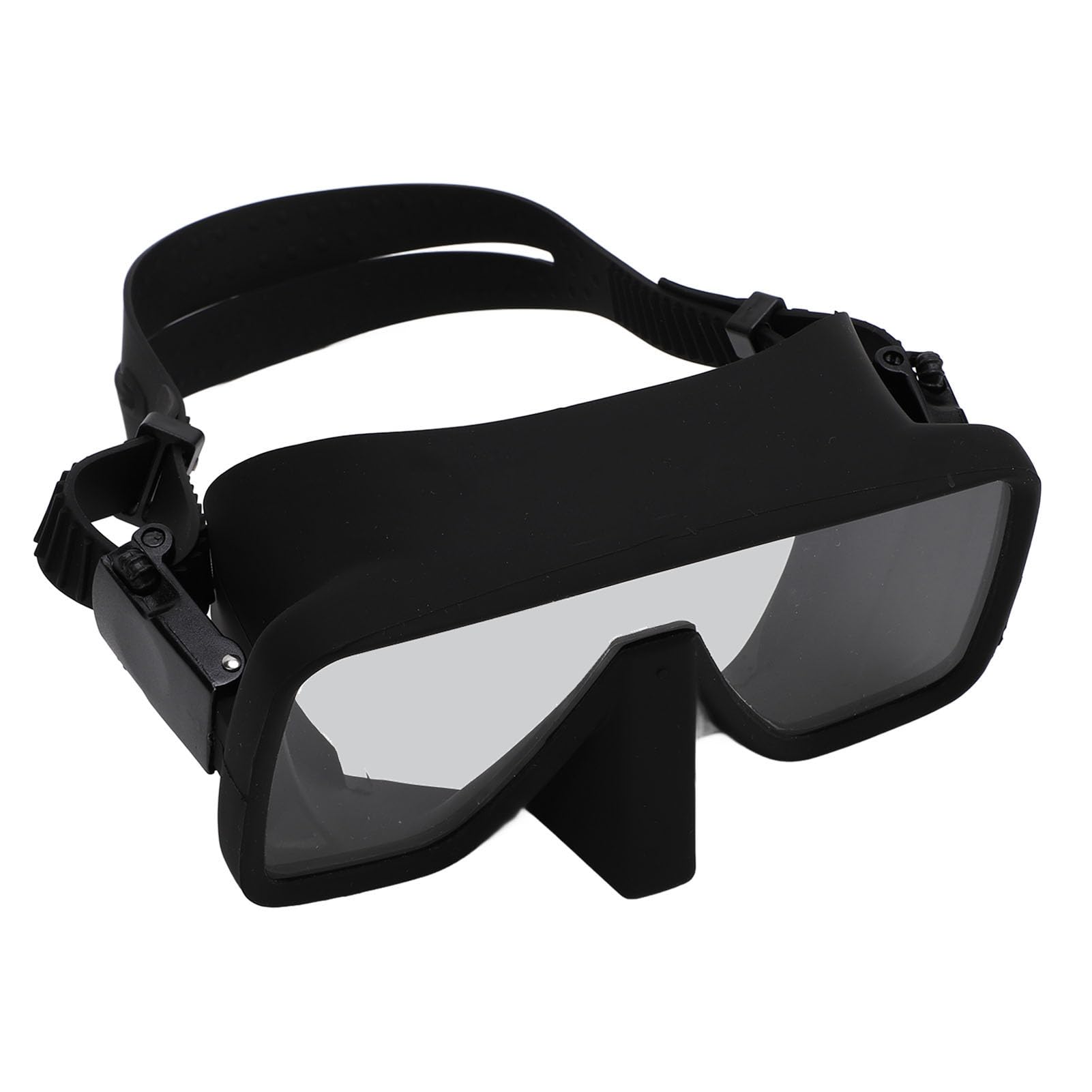 Schimer Gafas de Buceo Silicona Negra HD Vidrio Templado a Prueba de Fugas para Buceo y Snorkel 1 Unidad