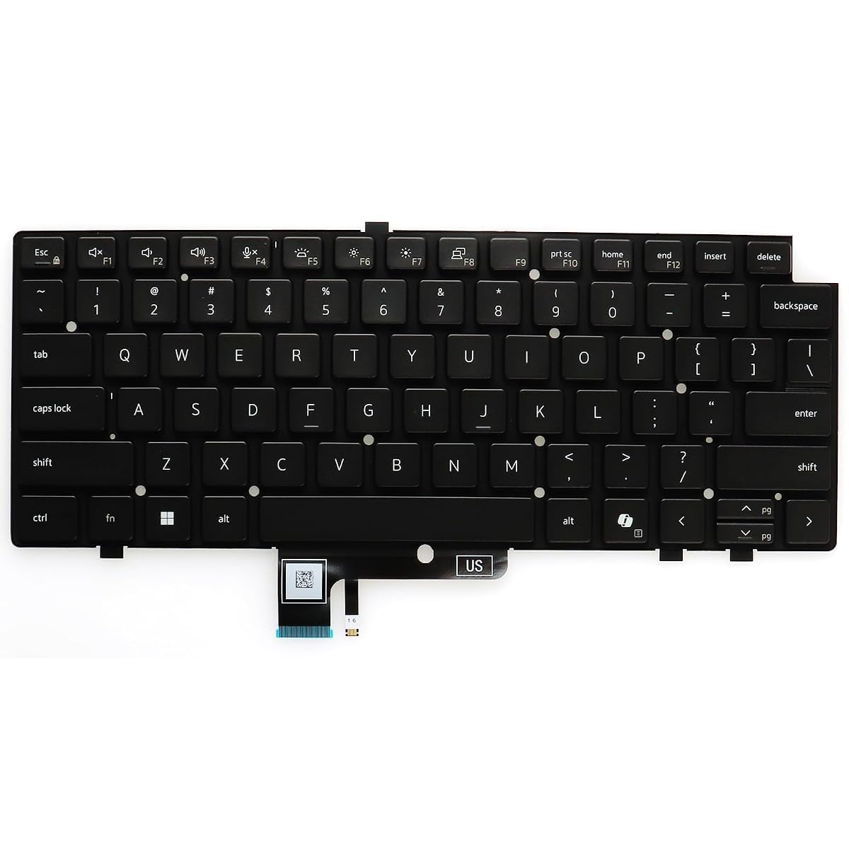 FORIDA Backlit Keyboard Replacement for Dell Latitude 7340 7350 7440 7450 7640 7650 Notebook PC,AI Icon Printed,Without Keyboard Trim-image-33
