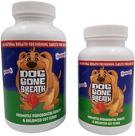 Dog Gone Breath All-Natural, Chewable Breath Freshening Treat The Only Periodontal Disease Curing, Bad Breath Eliminating Prebiotic Pet Remedy Recommended for Daily Use (30 Tablets, 2 Weeks)