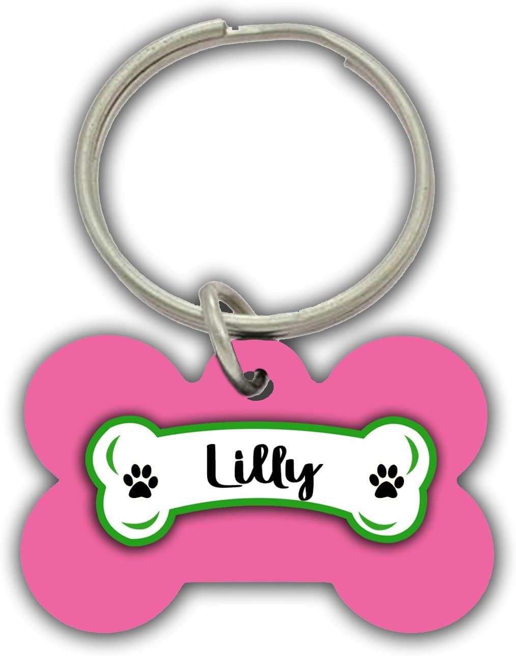 Lilly Pets Name/Identity Tag Bone Shape Tag for Dogs and Cats , Dog ID tag -ATPET03051
