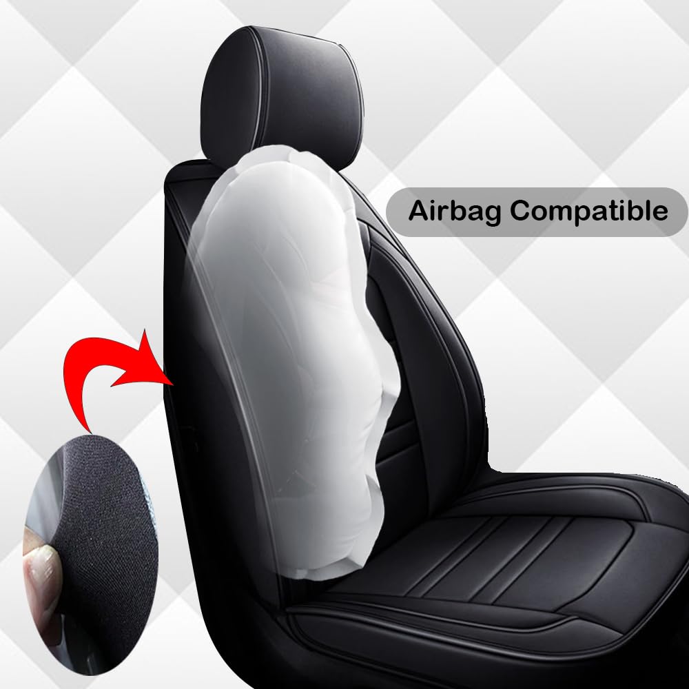 Set completo di coprisedili per auto, cuscini per sedili auto in pelle nappa, accessori impermeabili per interni auto per auto, SUV, berline e camion, resistenti all'usura e proteggono dai graffi