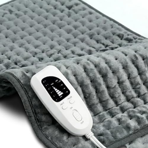 Electric Heating pad for Back Neck Shoulder Knee Arms Legs- Electric Heat Pads with 6 Heat Settings & Auto Shut Off &Dry/Moist Heat Heating Pad for Birthday Mother Father Girl Men Women