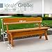 Beautissu Gartenbank Wetterfest Holz 3 Sitzer 150 cm breit – Garten Holzbank Outdoor Strapazierfähiges Robustes & Lackiertes Massivholz Bank für Balkon Terrasse Wintergarten Innenhof Parkbank – RD